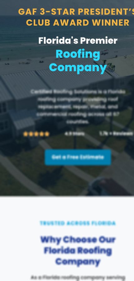 Home service website built by Growth Accelerator, mobile view